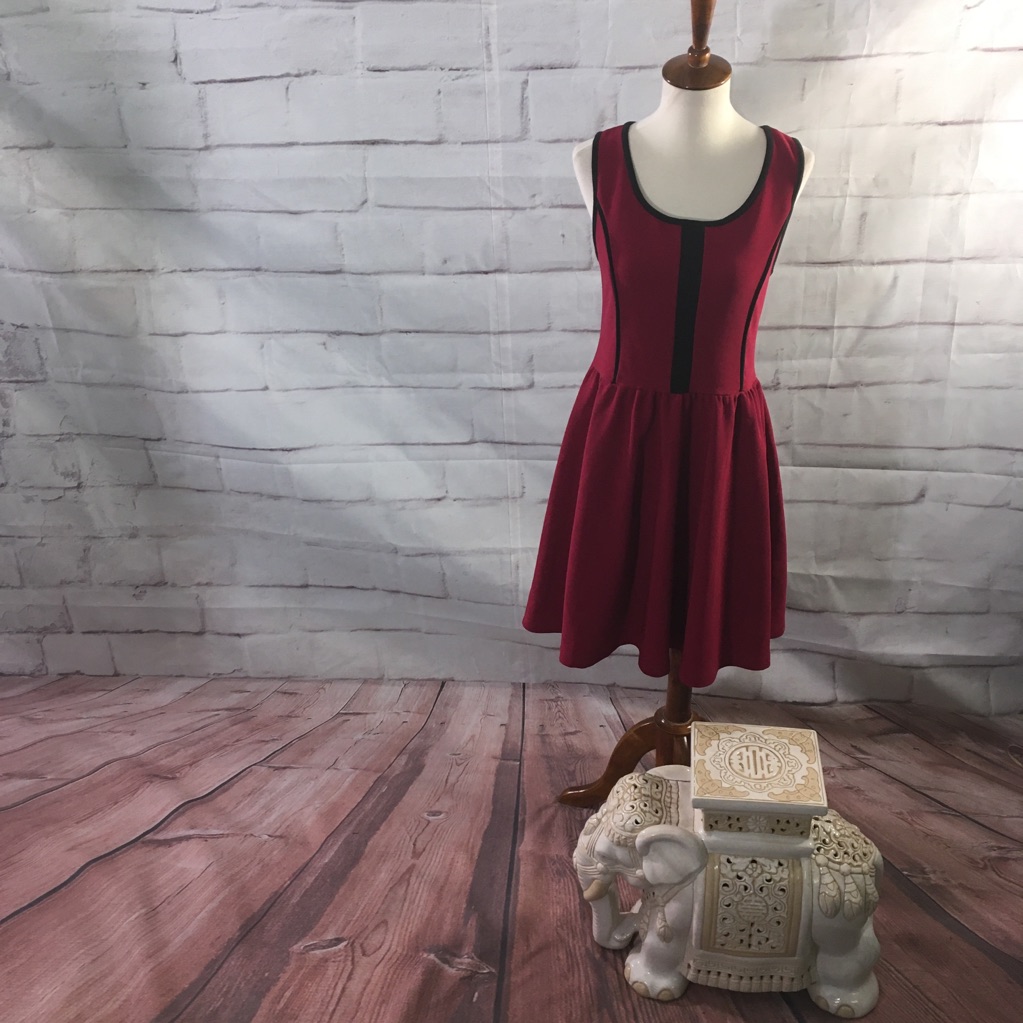 Nordstrom Lush Red Ponte Skater Dress